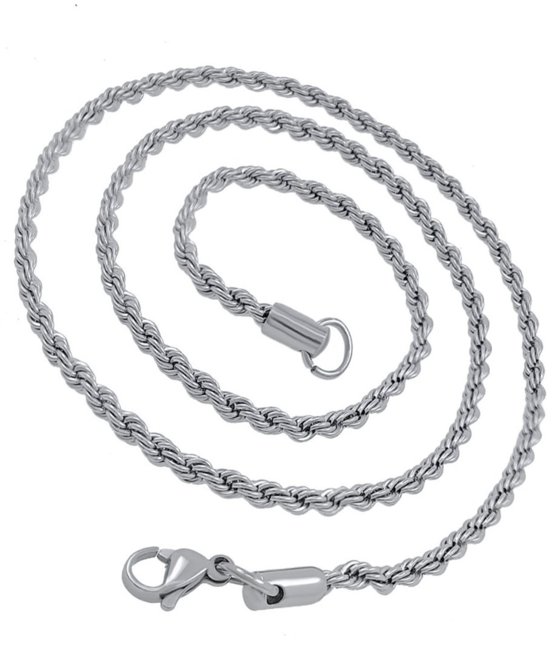 12 pcs stainless steel rope chain 19 inch