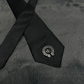 Black chrome heart tie
