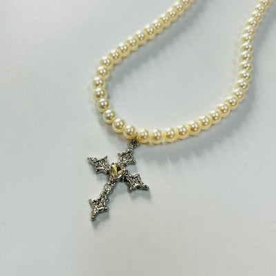 cross pearl necklace
