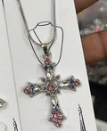 pink cross with chain single pcs