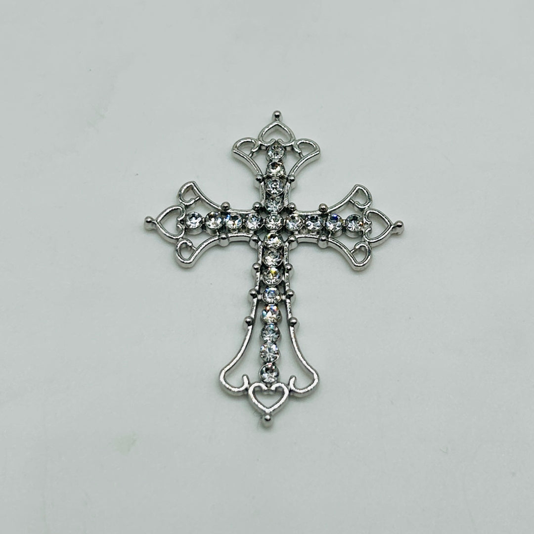 Crystal-Stone Embedded Cross