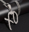 the weekend iced out xo pendant with chain