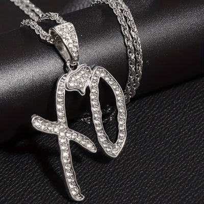 the weekend iced out xo pendant with chain
