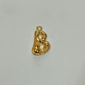 B gold alphabet charm