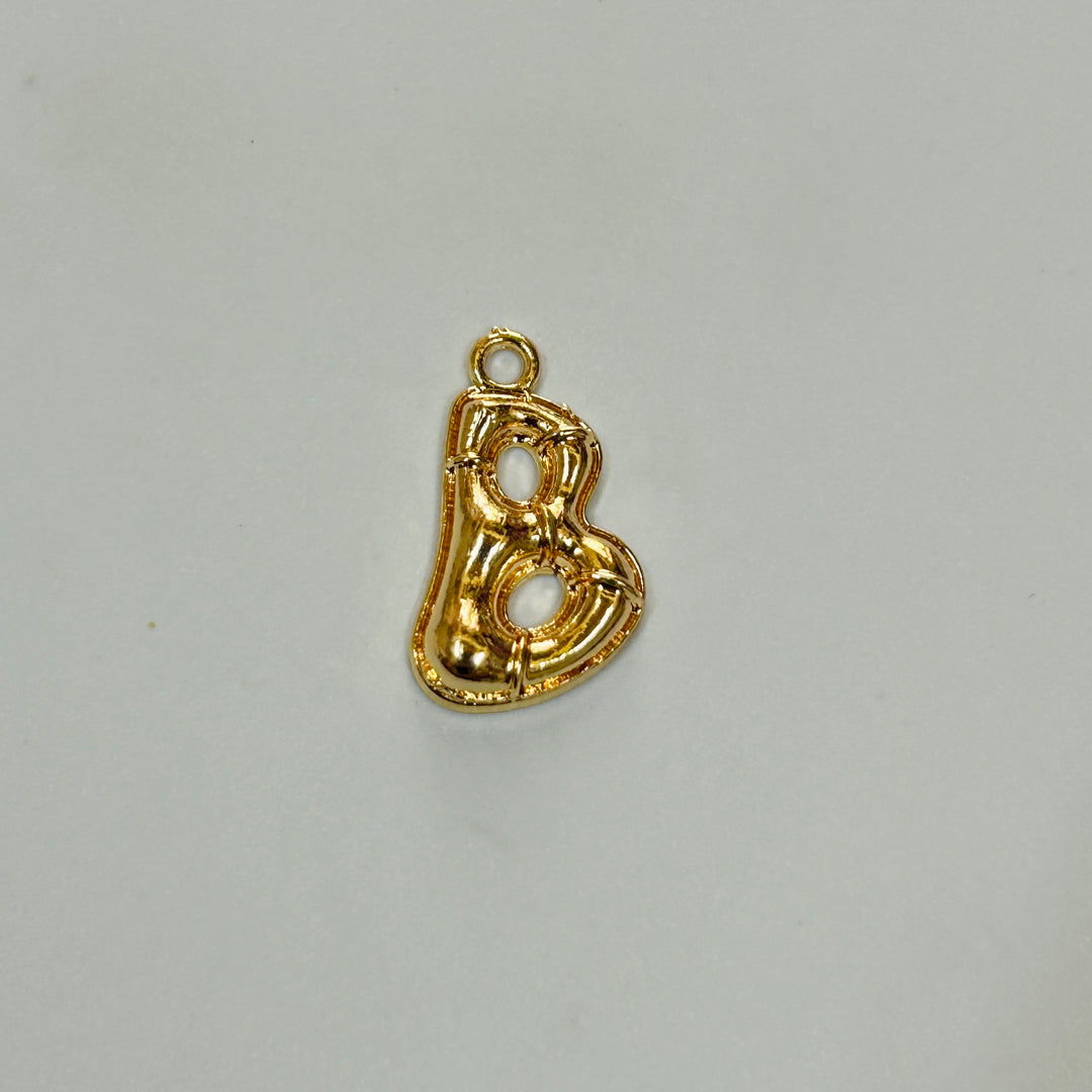 B gold alphabet charm