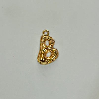 B gold alphabet charm
