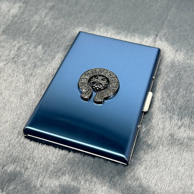 3 Pcs Blue chrome heart centre card holder