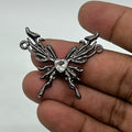 Black gothic angel heart charms