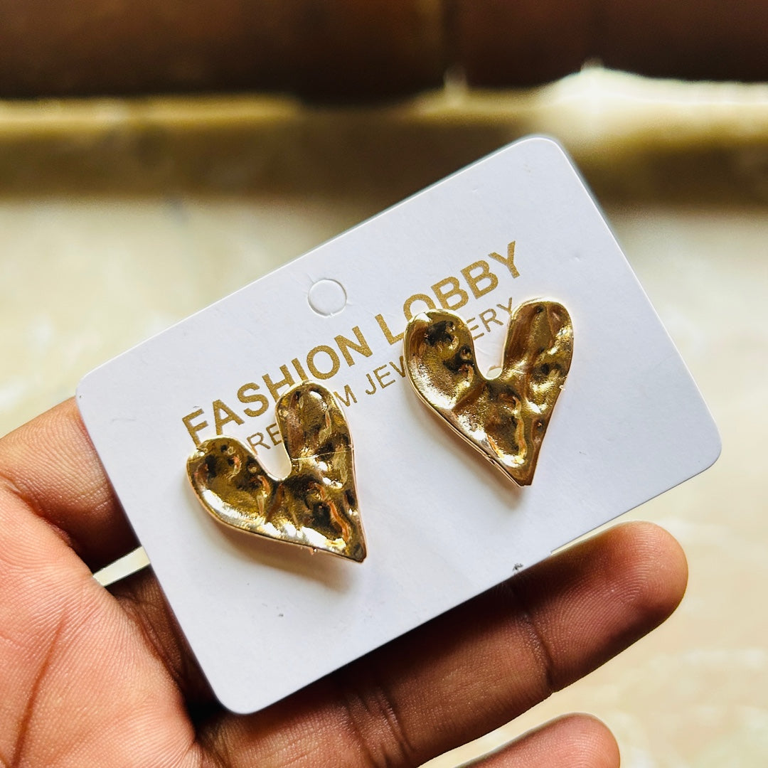 Heart korean earrings