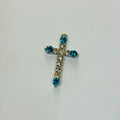 white blue cross charms