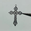 Vintage Floral Cross Pendant