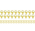 20 Pcs jumpring 20 pcs logster golden plated