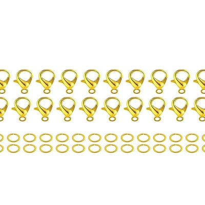 20 Pcs jumpring 20 pcs logster golden plated