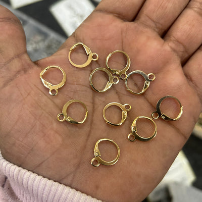 10 pcs Gold earrings hoops