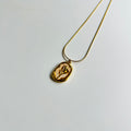 anti tarnish golden rose pendant necklace