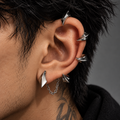Silver Blade Ear Cuff – Futuristic Statement Earring