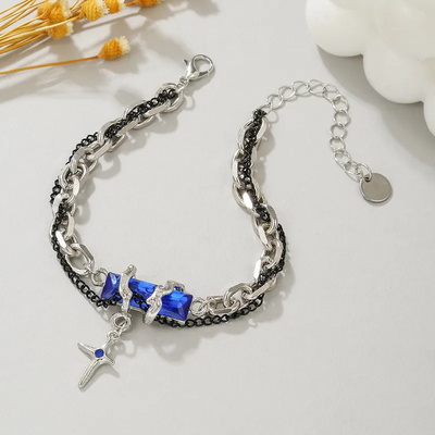 Y2K blue bracelet pack of 6 piece