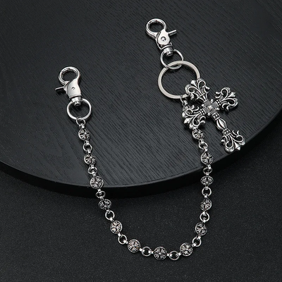 Trending chrome jeans side chain