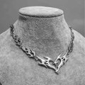 Gothic y2k Flame necklace