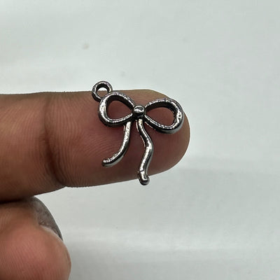 Black gothic bow charms