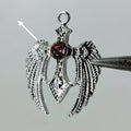 Wings cross pink stone