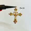 gold trending cross , green pink