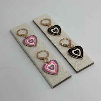 heart charms earrings