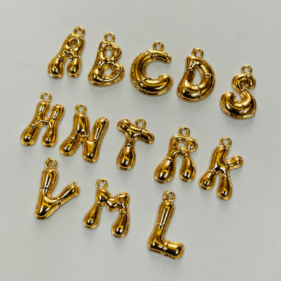 13 gold alphabet charm