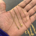 Gold link thin chain stainless steel