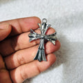 Silver Chrome cross pendant