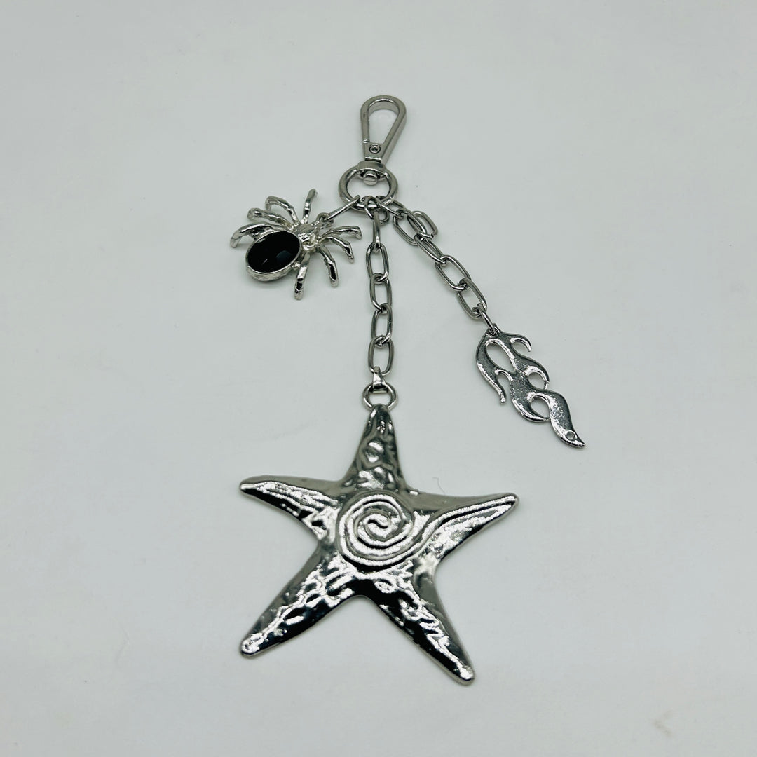 Star fish /Spider/flame key chain