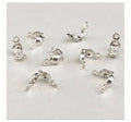 20 pcs 6mm silver chrome plated Clamp Shell