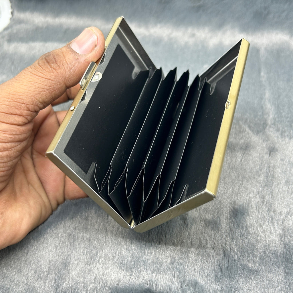3 pcs GOLD Chrome heart card holder
