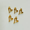 Gold heart 5 pcs