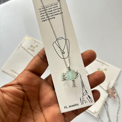 12 pcs blue cloud necklace