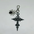 Cross spider key chain