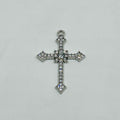 iced out stone cross pendant