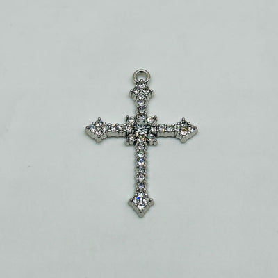 iced out stone cross pendant